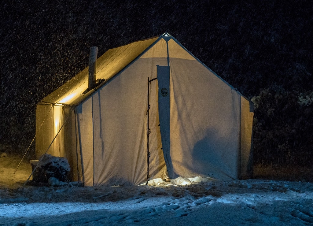 how to heat a party tent in winter
